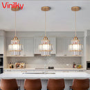 Nordic Modern K9 Crystal Pendant Chandelier by Axyaa for Indoor Dining Room Lighting
