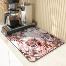 Axyaa Tiger Absorbent Drying Mat for Kitchen and Coffee Bar