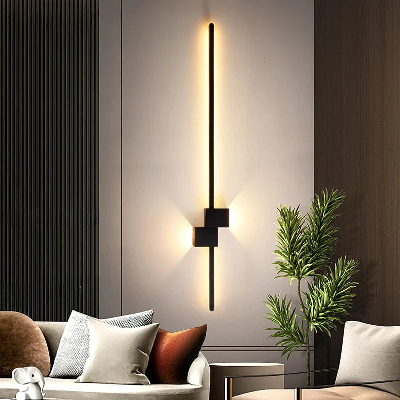 Axyaa Modern LED Wall Lamp in Black, White, or Gold