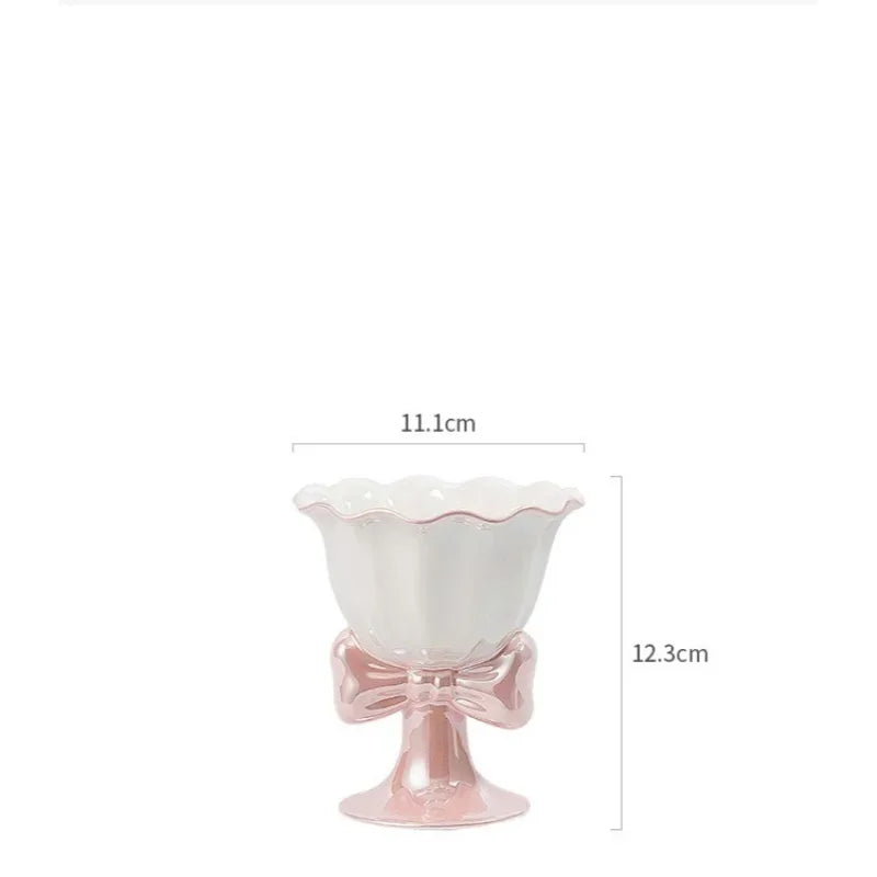 Axyaa 180ml Ceramic Dessert Bowl Cup for Ice Cream, Yogurt, Fruit Salad, Pudding