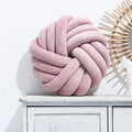 Axyaa Velvet Knot Pillow Large Round Decorative for Home Couch Office