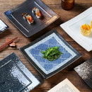 Axyaa Ceramic Square Plate for Sushi Snack BBQ Commercial Household Dining