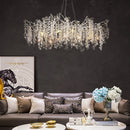 Axyaa Modern Silver Money Tree Crystal Chandelier