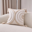 Axyaa Bohemian Tassel Cotton Linen Pillowcases for Sofa, Living Room, Bedside