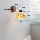 Axyaa Resin Shell Pull Chain LED Wall Lights - Modern Staircase & Bedroom Lamp
