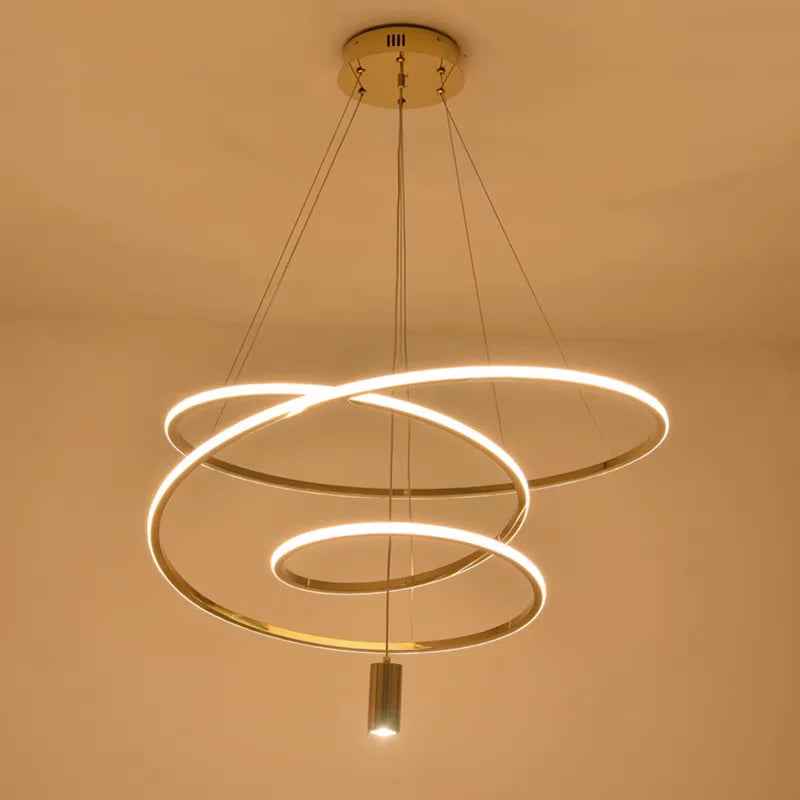 Axyaa LED Circle Chandelier for Living Room Dining Bedroom Exhibition Hall