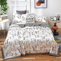 Axyaa Cotton Double Quilts: Cartoon Spring Summer Design, Soft & Comfortable, Adult Child Sizes
