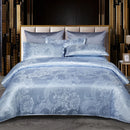 Axyaa Luxury Jacquard Bedding Set - European Style Satin Duvet Cover for Double Bed