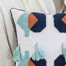 Axyaa Cotton Velvet Embroidered Pillowcase - Decorative Sofa Cushion Cover
