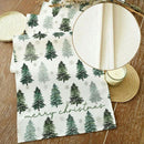 Axyaa Christmas Pine Tree Table Runner for Festive Table Decor