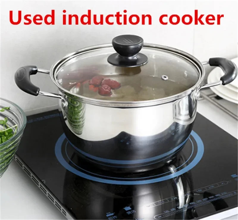 Axya Stainless Steel Double Bottom Soup Pot Multi-Purpose Cookware