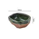 Axyaa Stone Pattern Ceramic Bowl Set - Unique Irregular Design for Soup, Dessert, Sushi
