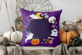 Axyaa Halloween Ghosts and Skulls Pillow Cover for Sofa, Bedroom, Car