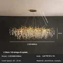 Axyaa Prismatic Leaf Crystal Chandelier Luxury Living Room Pendant Lights
