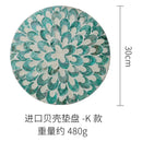 Axyaa Luxury Shell Insulated Placemat: Colorful Table Mat for Dinner Plates