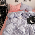 Axyaa 100% Cotton Washed Bed Linen Set - 4 Piece Comforter Double Bedding
