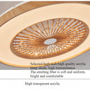 Axyaa Wood Grain Ceiling Fan Light for Kitchen Bedroom LED Integration