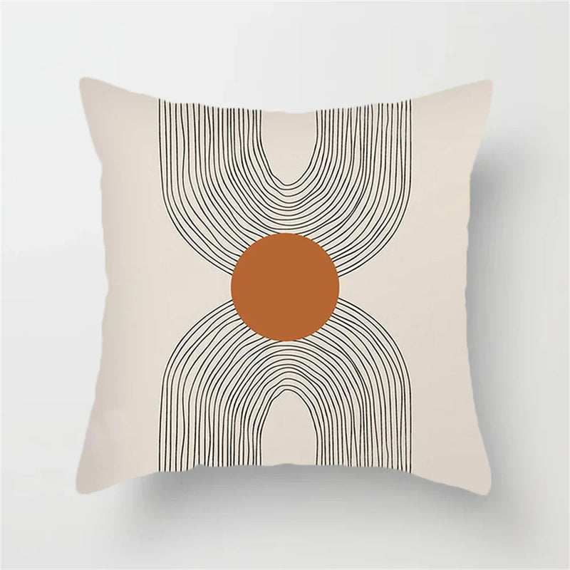 Axyaa Geometric Pattern Blue & White Cushion Cover for Home, Car, Sofa & Living Room