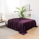 Axyaa Velvet Plush Fleece Blanket - Solid Color Velour Design