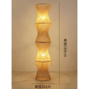 Axyaa Classic Bamboo Weave Floor Lamp LED Fixture