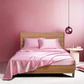 Axyaa Luxury Satin Bed Sheet Set: Queen/King Size Solid Silky Bed Linen Set