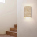 Axyaa Yellow Travertine Stone LED Wall Lamps for Living Room & Bathroom