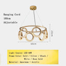Axyaa Gold Ring LED Chandelier Pendant Lighting Fixture