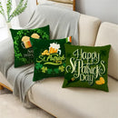 Axyaa Green Clover Pattern Pillowcase for St. Patrick's Day - 40/45/50cm