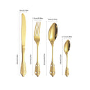Axyaa 24pcs High-End Stainless Steel Tableware Set for Home, Hotel, Party, Christmas Gift