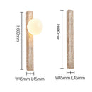 Axyaa Modern Cream Style Living Room Wall Lamp, Rectangular Natural Stone Light