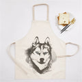 Axyaa Christmas Dog Kitchen Ladies Apron - Fun Cartoon Animal Apron for Home Cooking