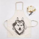 Axyaa Christmas Dog Kitchen Ladies Apron - Fun Cartoon Animal Apron for Home Cooking