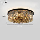 Axyaa Smokey Grey Glass Crystal Chandelier E14 for Home Decor Lighting