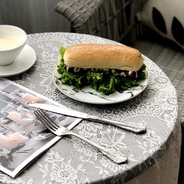 Axya Retro Relief Cutlery Set - Handmade Vintage Style Tableware Props