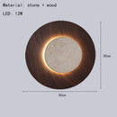 Natural Stone LED Wall Light by Axyaa: Modern Atmosphere for Home Art Deco in Living Room