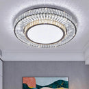 Axyaa Crystal Gold Ceiling Lamp Dimmable Remote Control Luxury Lighting
