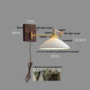 Axyaa Wood Swing Arm LED Wall Light - Rotatable Bedside Lamp
