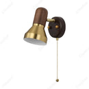 Axyaa Adjustable Angle LED Solid Wood Wall Lamp with Switch for Reading Lighting