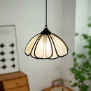 Axyaa Musa Hemp LED Pendant Light: Japanese Style Flower Lamp for Bedroom & Living Room