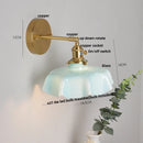 Axyaa Nordic Glass Wall Sconce LED Lamp for Dining Living Room