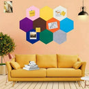 Axyaa Felt Hexagon Wall Stickers: Creative DIY Interior Decoration & Message Board