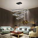 Axya Nordic LED Chandeliers Black/White Aluminum Acrylic Pendant Lamp for Modern Home Decor