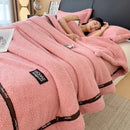 Axyaa Class A Thickened Fleece Sofa Blanket - Multi-functional Coral Fleece