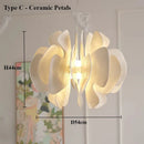 Axyaa Petals Chandeliers: Modern Ceramic LED Pendant Lights for Home and Restaurant Decor