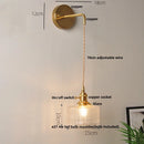 Axyaa Clear Glass LED Wall Lights with Pull Chain Switch