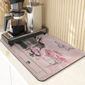 Axyaa Lavender Print Kitchen Drying Mat | Absorbent Mat for Home Décor