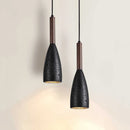 Axyaa Walnut Black Stone Modern Pendant Light for Home, Bedroom, Dining Room