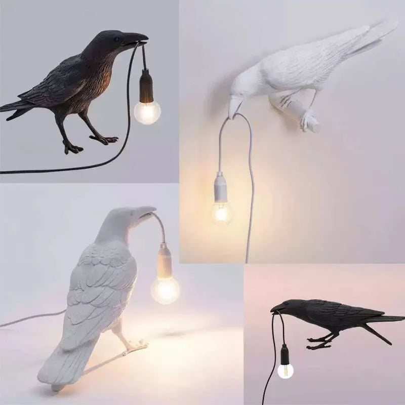 Axyaa Nordic Lucky Bird Table Lamp Resin Home Decor Lighting