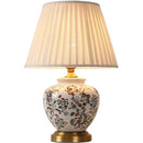 Axyaa Retro Flower Ceramic Table Lamp for Home Decor