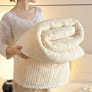 Axyaa Knitting Velvet Throw Blanket: Lightweight, Warm, All Season Solid Color Plaid